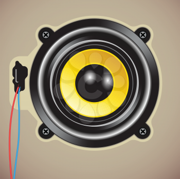 Royalty Free Clipart Image of a Loudspeaker 