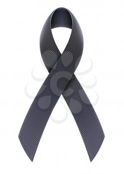 Vector illustration of mourning concept with Black Awareness Ribbon