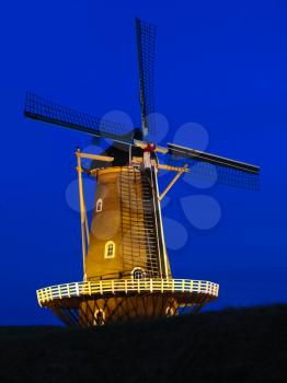 Royalty Free Photo of a Windmill in Holland