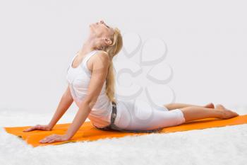 Royalty Free Photo of a Woman Doing Yoga 