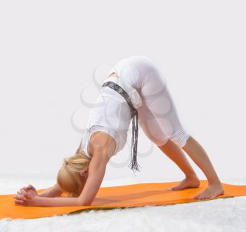 Royalty Free Photo of a Woman Doing Yoga