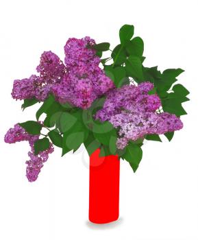 Royalty Free Photo of a Vase of Lilacs