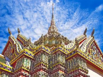 Royalty Free Photo of the Temple of Wat Phra Kaew in the Grand Palace Complex in Bangkok, Thailand 