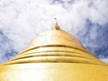 Royalty Free Photo of the Golden Pagoda Inside the Emerald Temple, Thailand