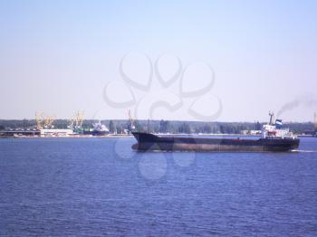 Royalty Free Photo of a Cargo Ship