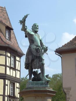 Royalty Free Photo of a Statue in Colmar, France