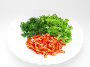 Royalty Free Photo of a Plate of Veggies
