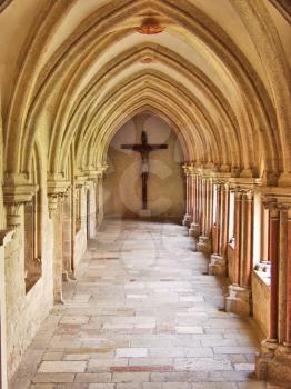 Royalty Free Photo of a Church Corridor
