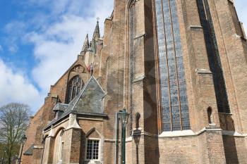 Old church in  Delft .  Holland 