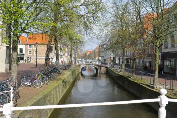 Canal  in Delft, Holland 