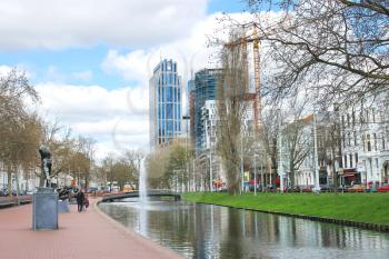 On  streets of the city of Rotterdam. Netherlands