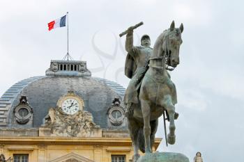 Equestrian Statue of Marechal Joffre  at the Champ de Mars in Paris, France.