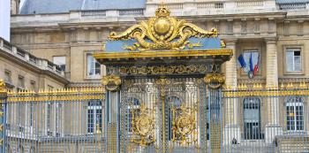Gates of the palace of justice in Paris. France