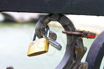 Locks of love in Paris. France