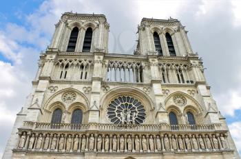 Facade of Notre Dame de Paris. France