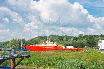 The new ships at the shipyard. Netherlands