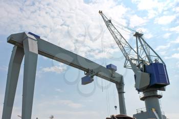 Gantry crane for unloading at the port