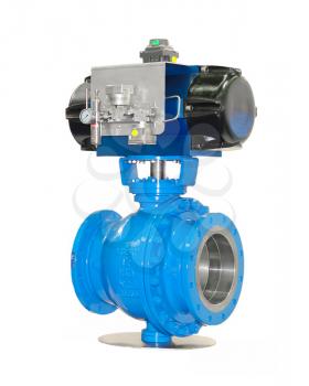 Stop valves high pressure with automatic drive