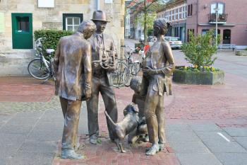 Sculptural composition of bronze in Valkenburg. Netherlands