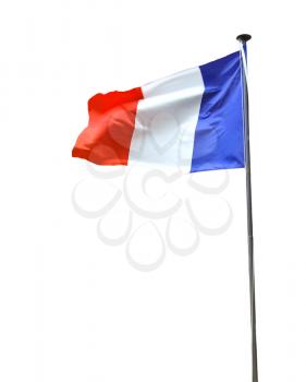French flag isolated on white background
