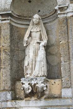 Women statue of a saint in Verneuil-sur-Avre. France