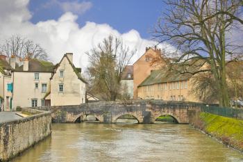 Old bridge in the French city of Chartres.