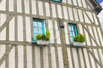 Facade of old house in Chartres. France