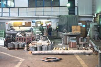 In the production workshop of the plant