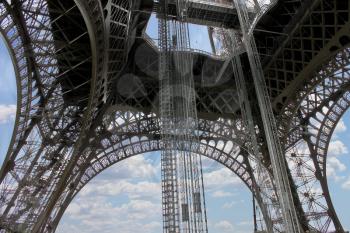 The openwork interweaving Eiffel Tower. Paris. France