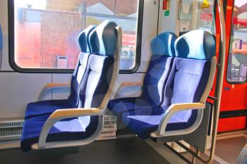 Royalty Free Photo of Seats in a Passenger Train