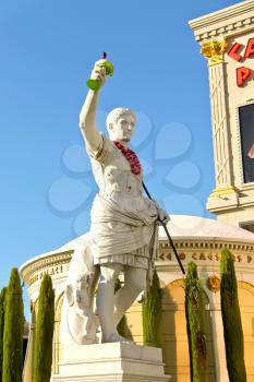 LAS VEGAS, NEVADA, USA - OCTOBER 20 : Sculpture in Caesar's Palace  on October 20, 2013 in Las Vegas, Caesar's Palace hotel opened in 1966 and has a Roman Empire theme.