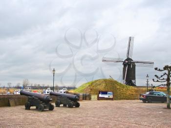 HEUSDEN,THE NETHERLANDS - FEBRUARY 18, 2012 : Tourist landmarks in the Dutch town of Heusden. The city is located in the province of North Brabant
