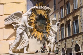 ROME, ITALY - MAY 04, 2014: Tabernacle on the area of Trevi ( Piazza di Trevi) in Rome, Italy 