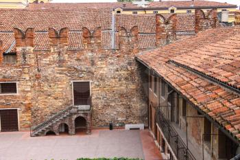 In the courtyard of Juliet's house. Verona, Italy