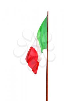 Flag of Italy isolated on white background