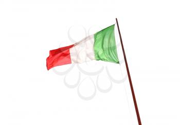 Flag of Italy isolated on white background