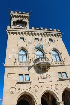 The Palazzo Pubblicco in San Marino. The Republic of San Marino 