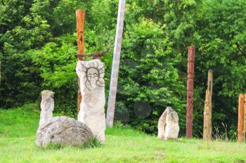 Ancient monuments in the historical and cultural reserve Tustan. Ukraine 