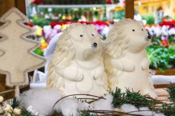 Taneto, Italy - December 22, 2014: Great Cristmas market Villaggio di Babbo Natale in the garden center Mondoverde. Taneto, Italy