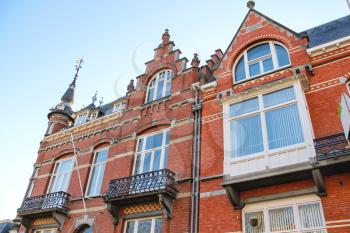 The facade of a beautiful home  in the Dutch town Den Bosch.