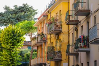 Apartments building in the historic center of Rimini, Italy