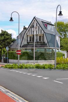 Modern beautiful house on Haarlemmerstraat street  in Zandvoort, the Netherlands