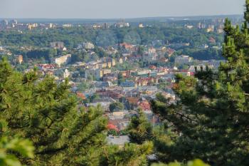 Panorama of the city of Lviv. Central part of the old city. Ukraine.