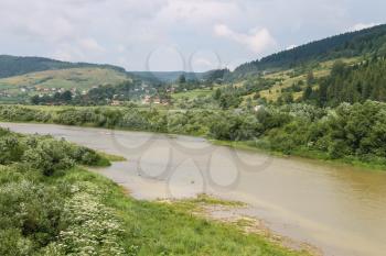 River Schodnica in Carpathians, Ukraine