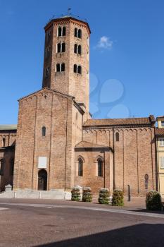 Tower of Sant Antonino Basilica in Piacenza, Italy