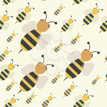 Royalty Free Clipart Image of a Bee Background