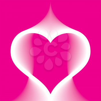 Royalty Free Clipart Image of a Heart with a Pink Background