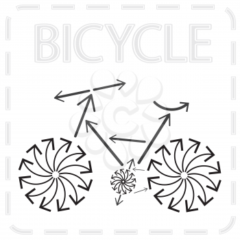Royalty Free Clipart Image of a Arrow Bike