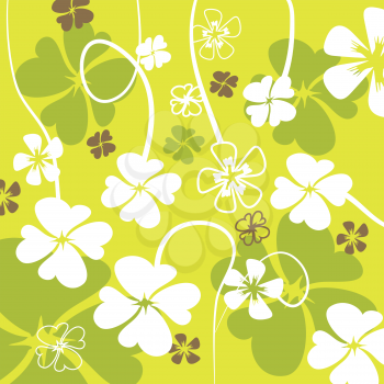Royalty Free Clipart Image of a Swirly Yellow Flower Background