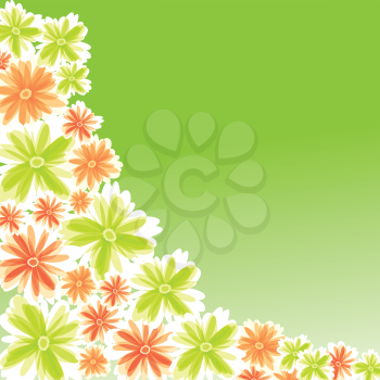 Royalty Free Clipart Image of a Flower Card Design